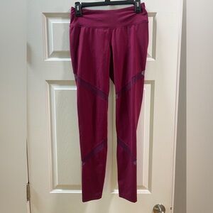Gently used dark red leggings from Old Navy